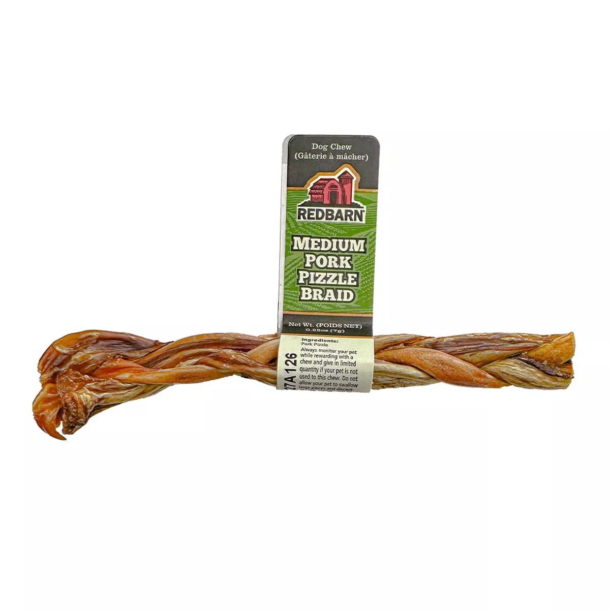 Redbarn Pet Products Pork Pizzle Braid Dog Chew 40ea/Medium, 40 ct