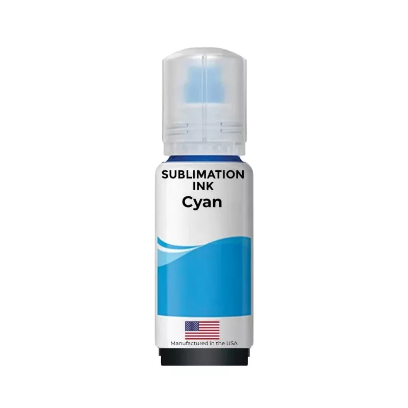Replacement 70ml Cyan Sublimation Ink Bottle Compatible with Epson Supertank Printers for 502/512/522 Bottles