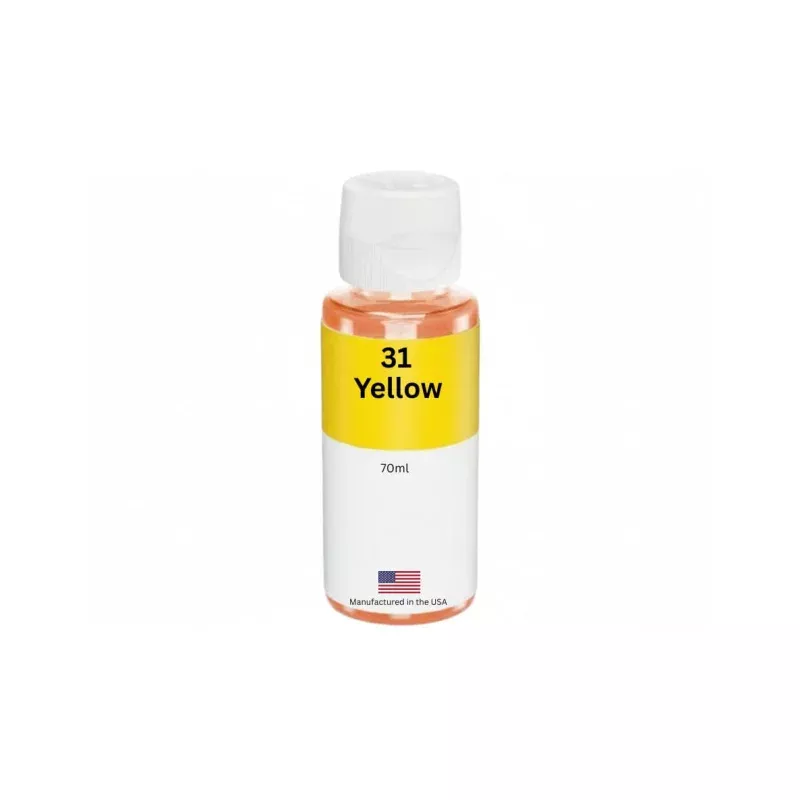 Replacement ink Bottles for HP 31 (1VV28AN) 70-ml Yellow Standard Yield