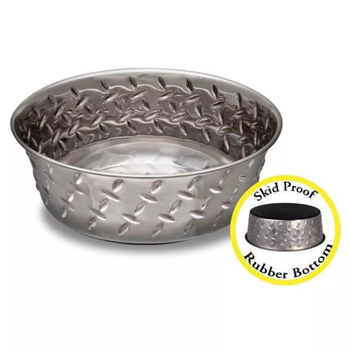 Ruff N Tuff Diamond Plated Bowl Non Skid Bottom 2.8L