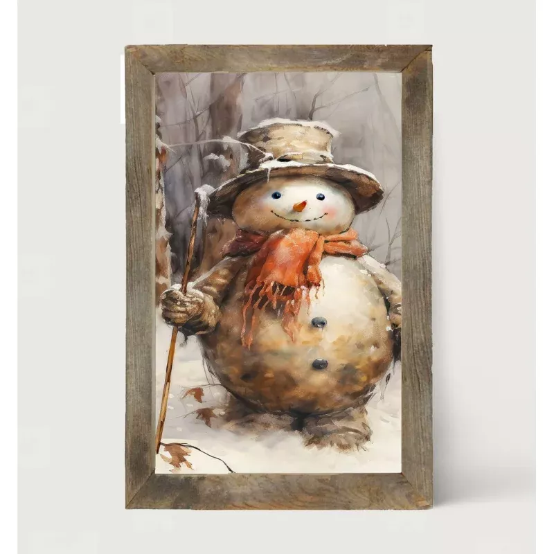 Rustic Snowman Natural HX