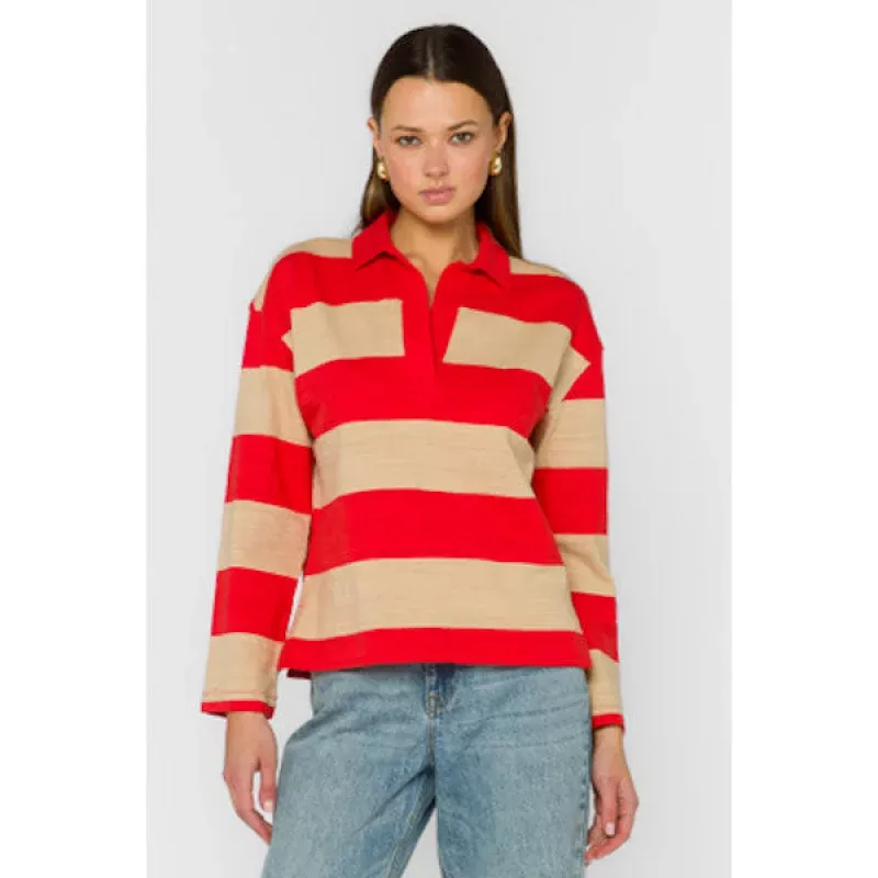 Sailor Long Sleeve Pop Over Rugby Polo Top
