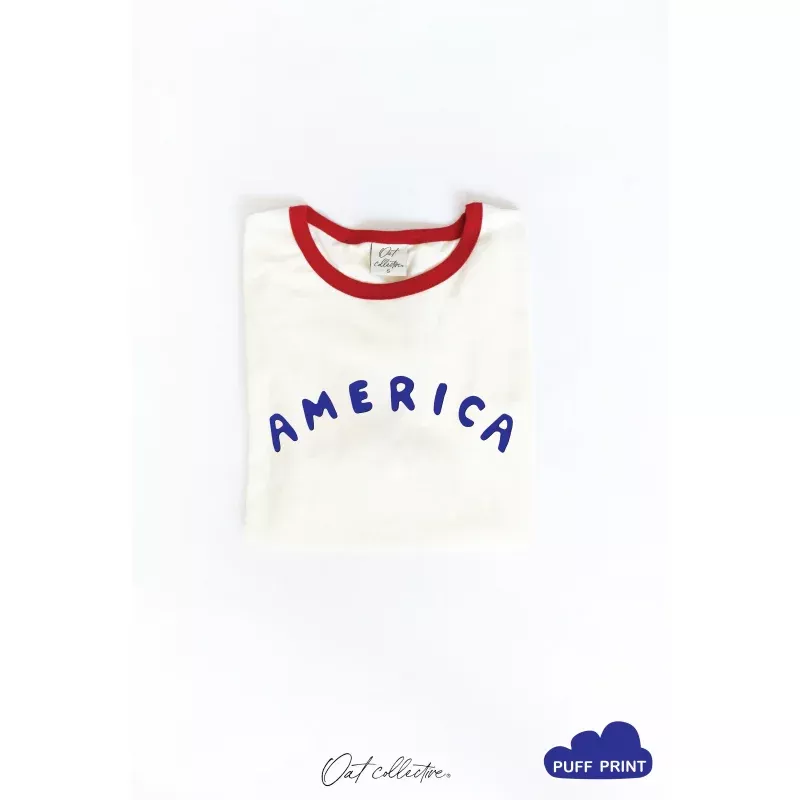 Sammy America Puff Ringer Graphic Top