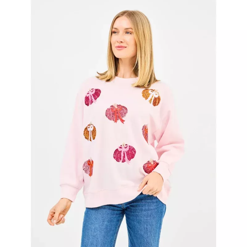Sarah Sweatshirt Pumpkin Bows|XS&SM&M&L&SL&1X&2X