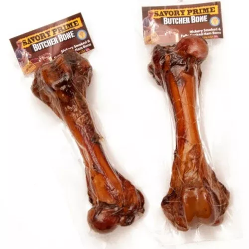 Savory Prime, USA Ham Butcher Bone Individual, 1 Count (0.75 Lb)
