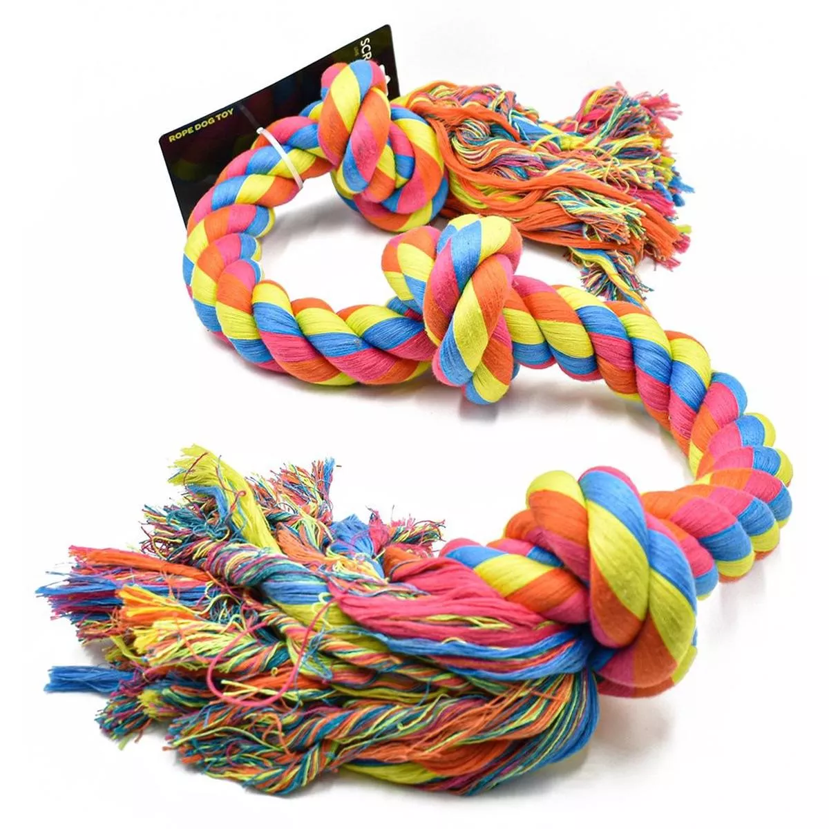 SCREAM DOG TOY 3-KNOT JUMBO ROPE 120CM