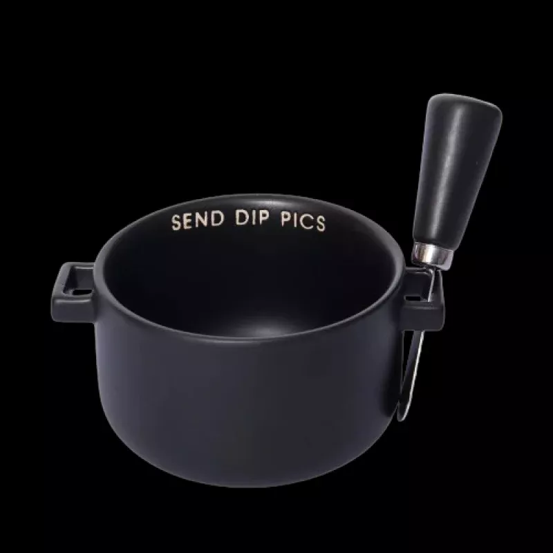 Send Dip Pics Ceramic Bowl With Spreader