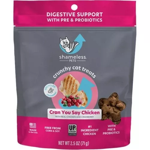 Shameless Pets, Shameless Crunchy Cat Treats, 2.5 Oz, Chicken