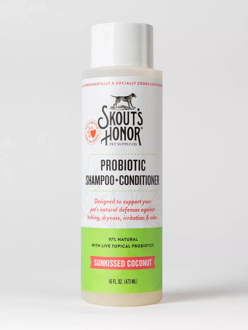 Skout's Honor Probiotic Shampoo+Conditioner Sunkissed Coconut (16oz)