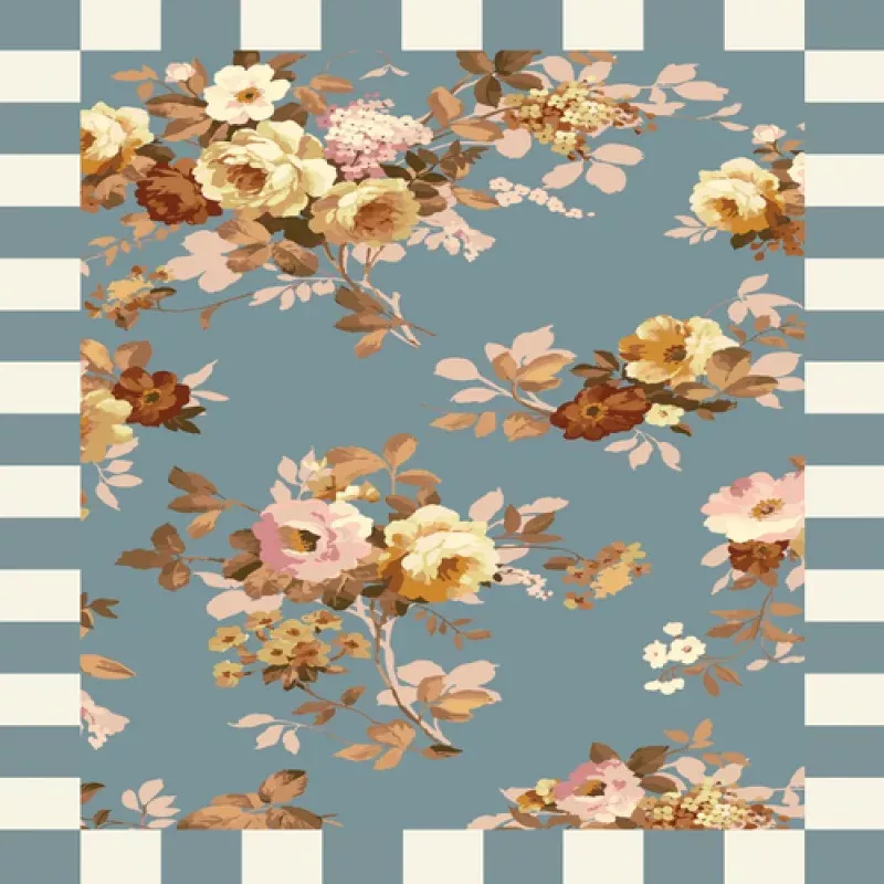 Slate Wild Rose 2 X 3 Washable Rug