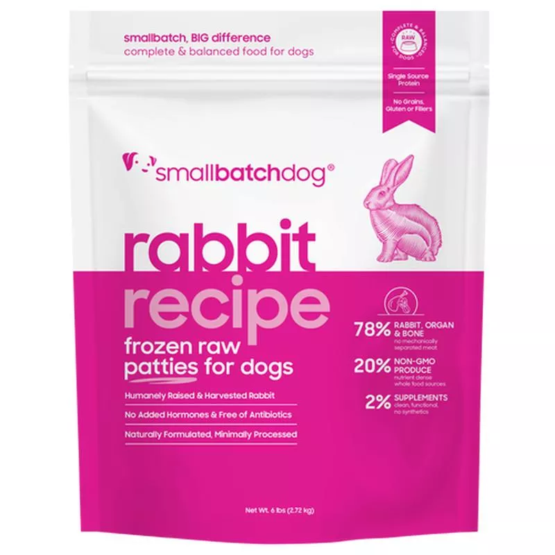 Small Batch Dog Frozen Rabbit Sliders 3lb SD-5 (DD)