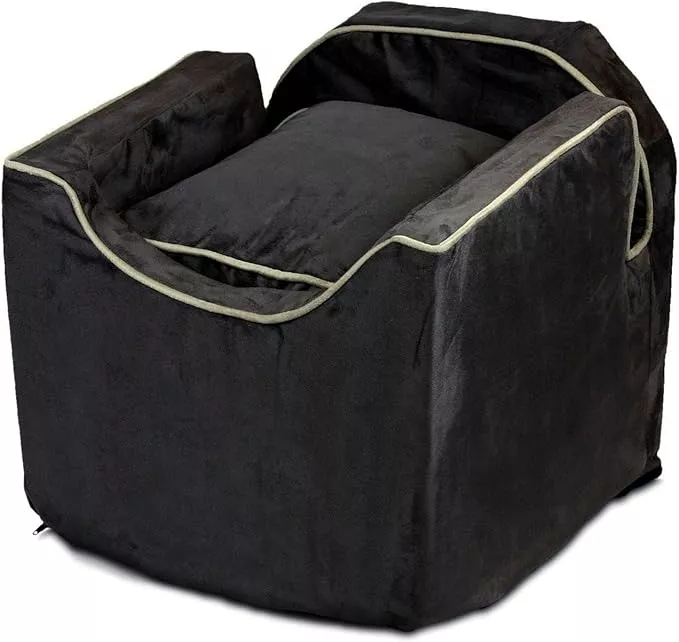 Small Snoozer Luxury Lookout Car Seat, Black and Herringbone