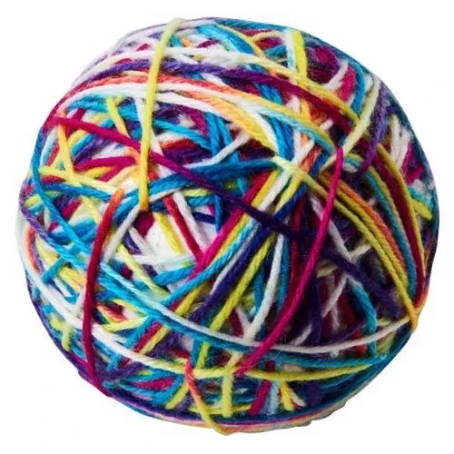 Spot, Sew Much Fun Yarn Ball Cat Toy Multi, 1 Count / 3.5 Inches