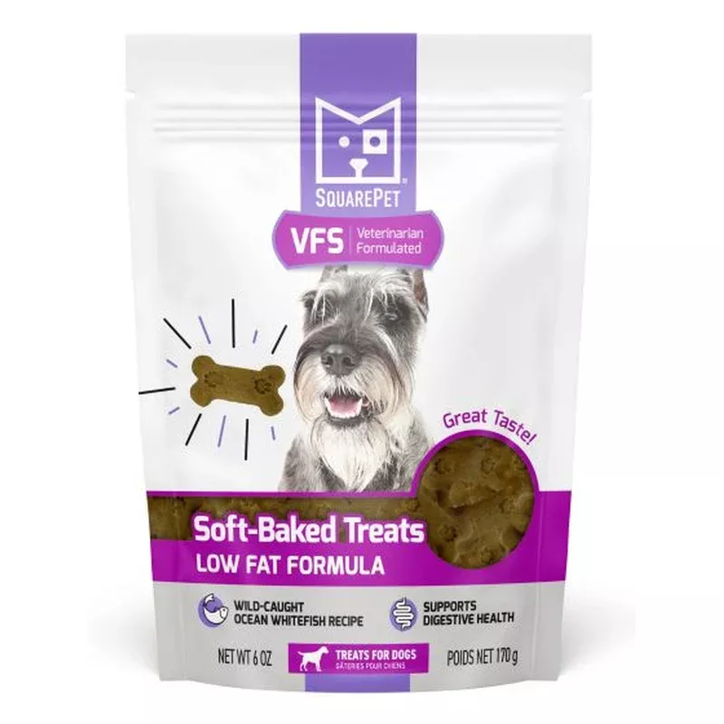 Square Pet VFS Low Fat Formula, Wild Caught Ocean Whitefish Recipe, Soft-Baked Dog Treats 170g