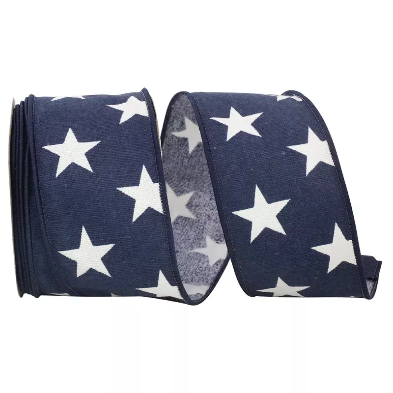 Stars Large – Canvas Wired Edge Navy