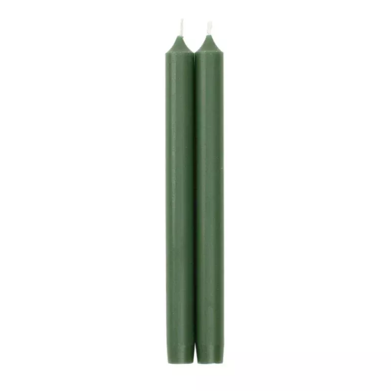 Straight Taper 10 Candles in Hunter Green