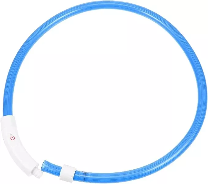 SUPVOX USB Rechargeable LED Pet Dog Collar 70cm Fiber Optic Lighted Safety Collar for Night Walking