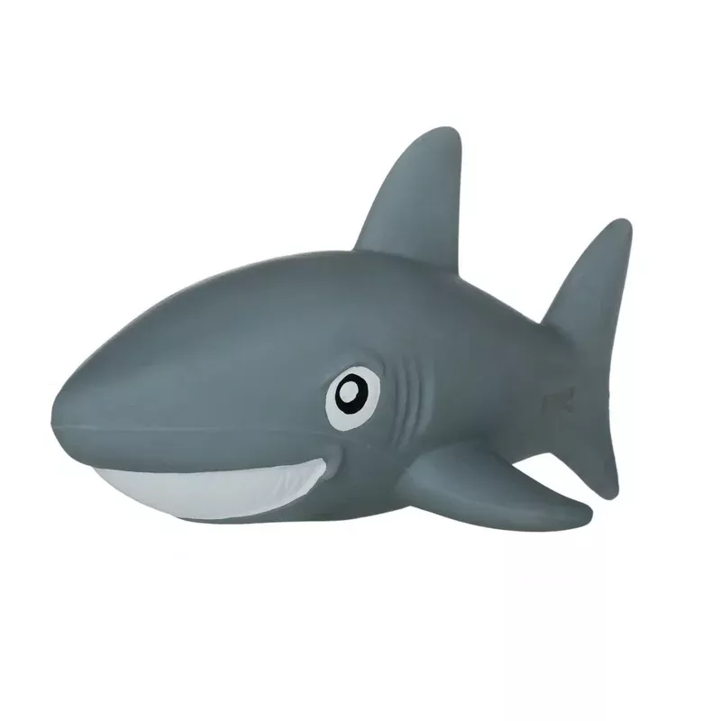 Territory Natural Rubber Shark Squeaker Dog Toy – 9″