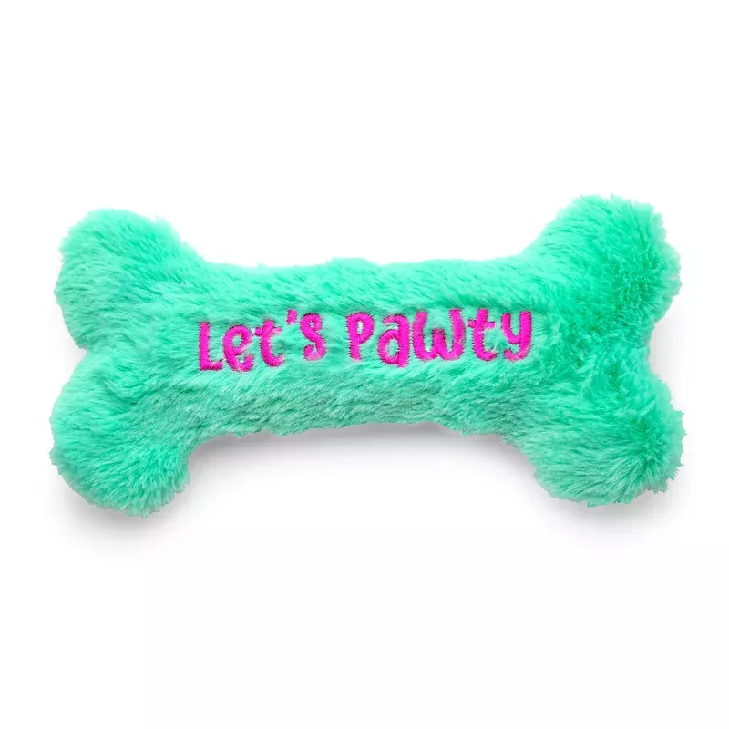 ThoozyPet Birthday Bone Small Plush Dog Toy 8″
