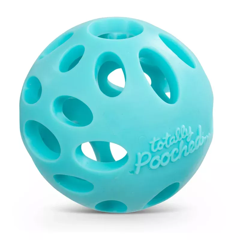 Totally Pooched Huff’n Puff Ball Rubber 2.5″ Teal