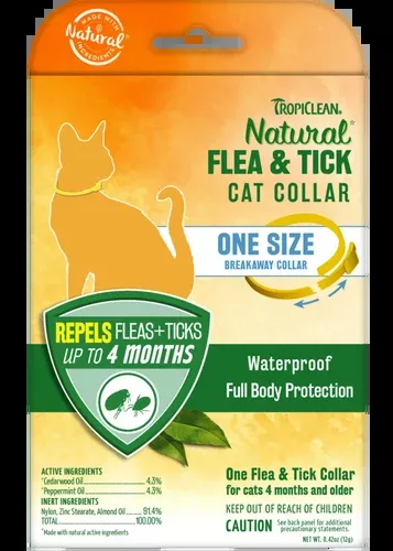 TropiClean Natural Flea & Tick Repellent Collar for Cats
