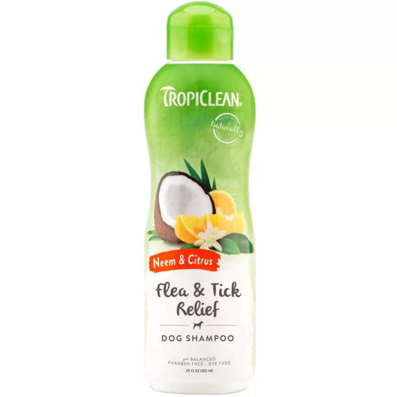TropiClean Neem & Citrus Flea & Tick Relief Shampoo for Dogs 20 fl. oz – Default Title