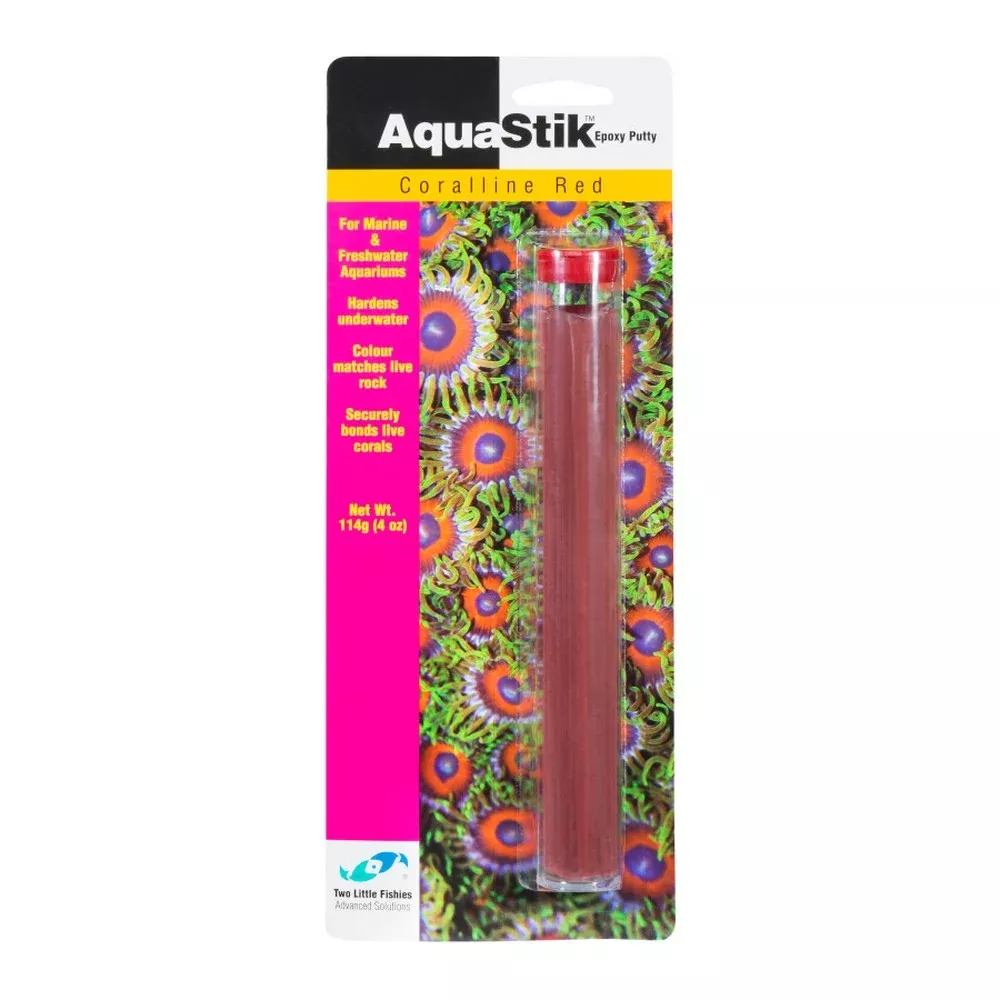 Two Little Fishies, Two Little Fishies AquaStik Underwater Epoxy Putty, Coralline Red,4 Ounces