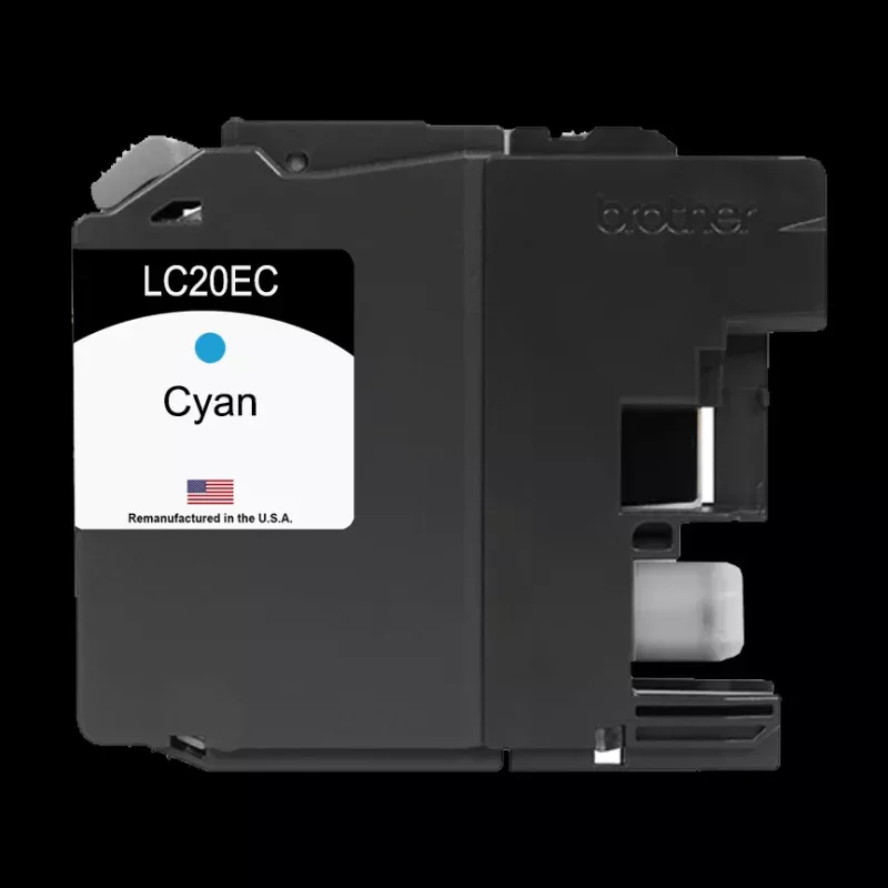 U.S. Remanufactured for Brother LC20EC Cyan Ink Cartridge