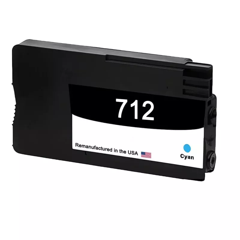 U.S. Remanufactured for HP 712 Cyan (3ED67A) 29-ml Ink Cartridge New Chip