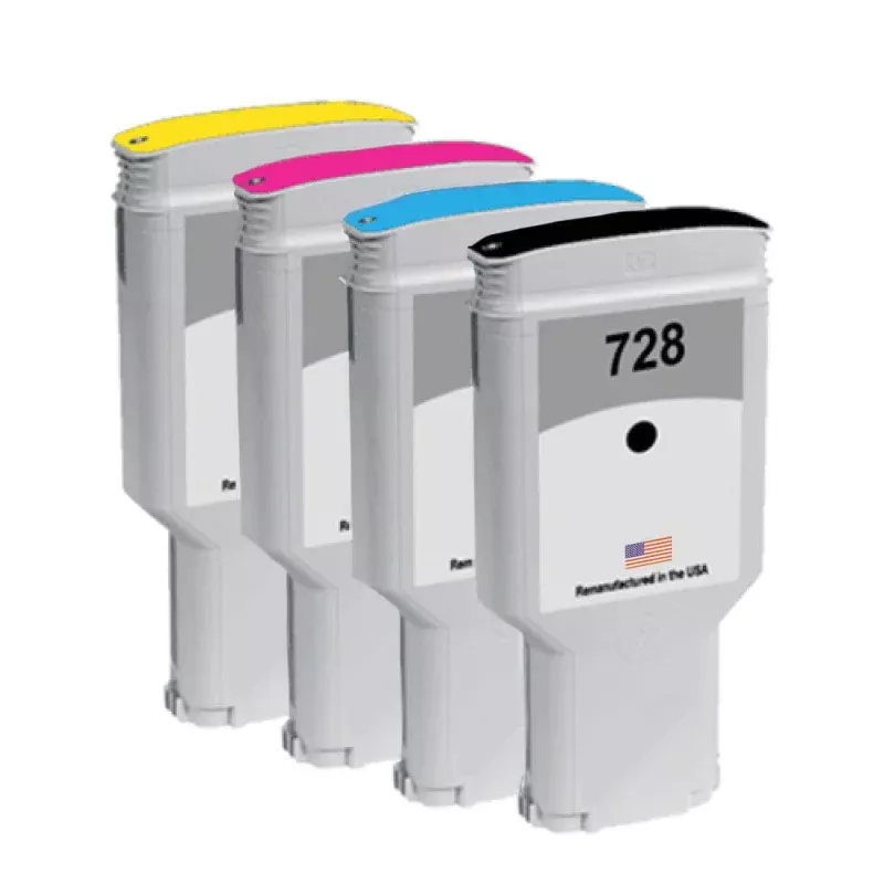 U.S. Remanufactured for HP 728 300ml 4 Color Combo Pack