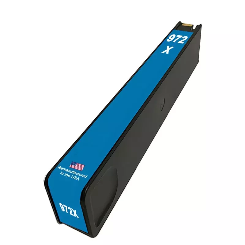 U.S. Remanufactured for HP 972X (L0R98AN) Cyan Ink Cartridge OEM Chip