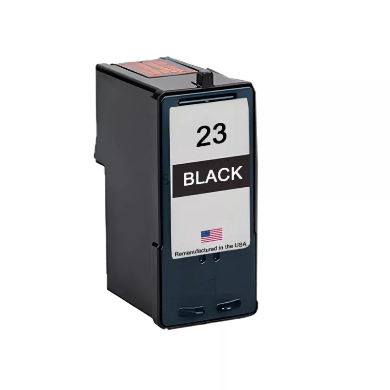 U.S. Remanufactured for Lexmark #23 18C1523 Black Ink Cartridge