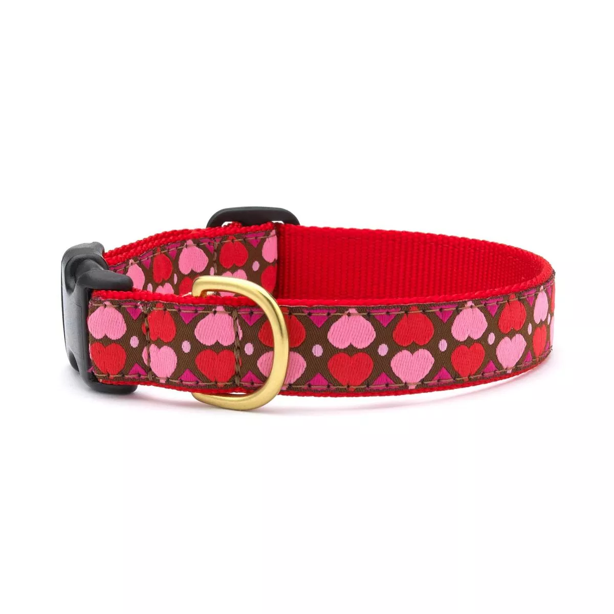 Up Country All Hearts Cast Brass Dog Collar