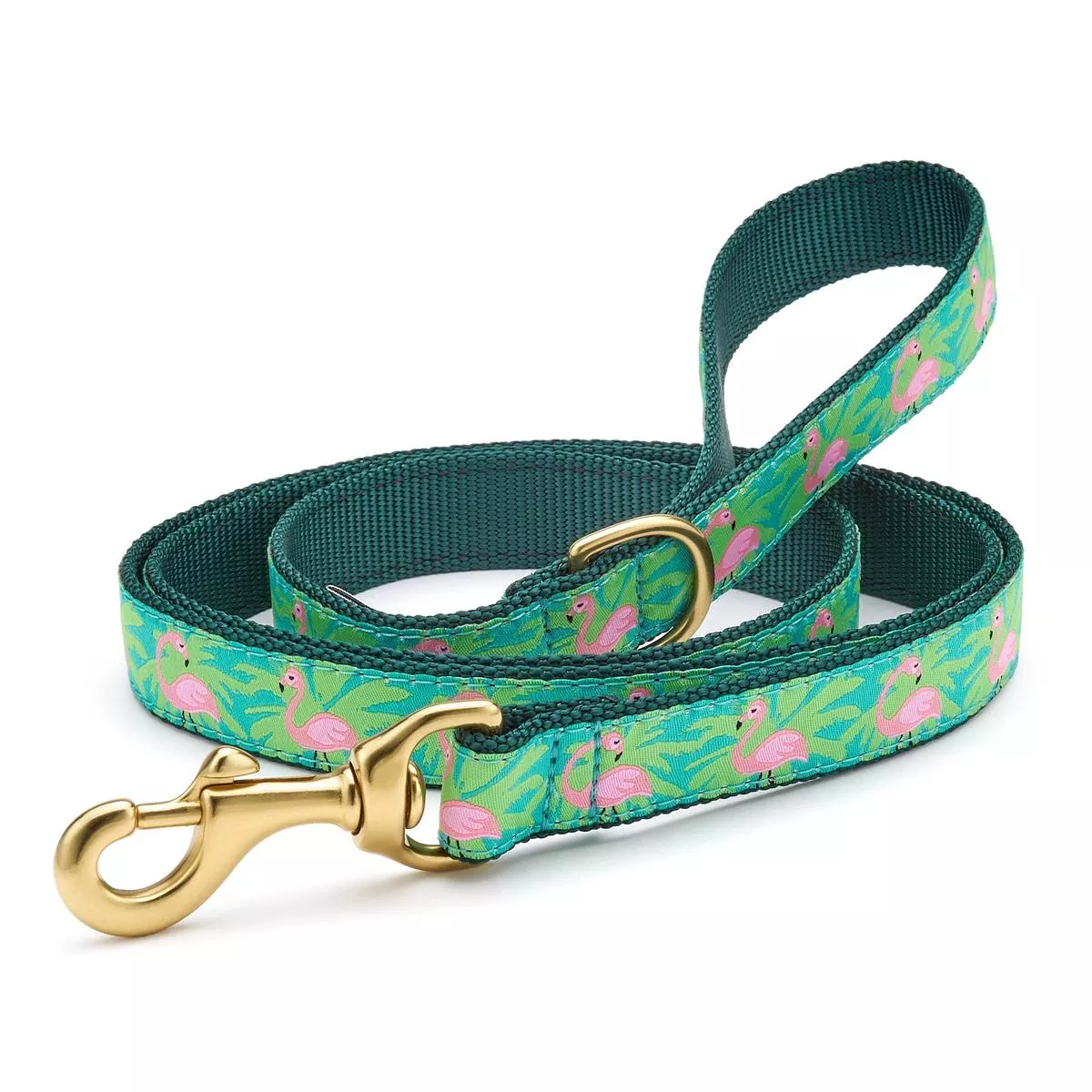 Up Country Flamingo Cast Brass Dog Leash