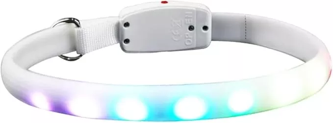 USB Charging LED Dog Collar Pet Collar with Comfortable Material for Dogs Durable Design for Various Weather Conditions