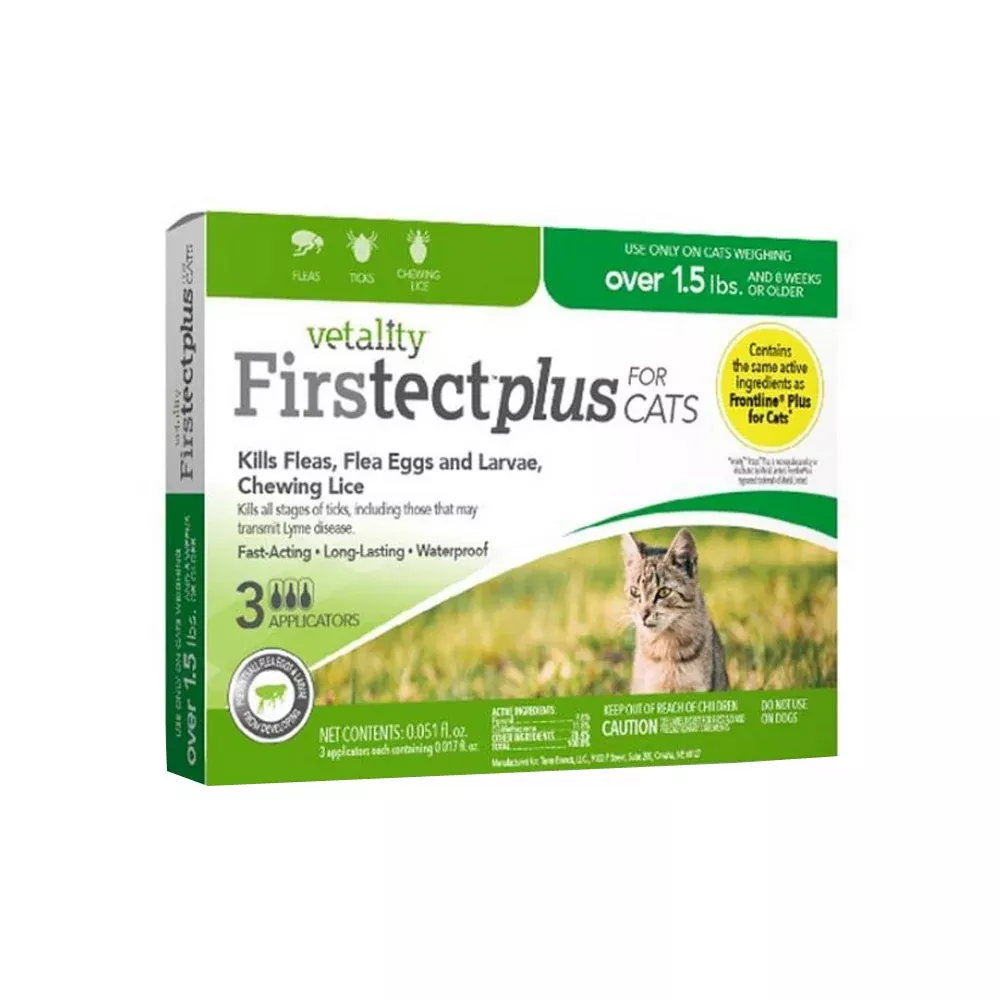 Vetality, Vetality Firstect Plus Flea & Tick Treatment for Cats, 1 Each