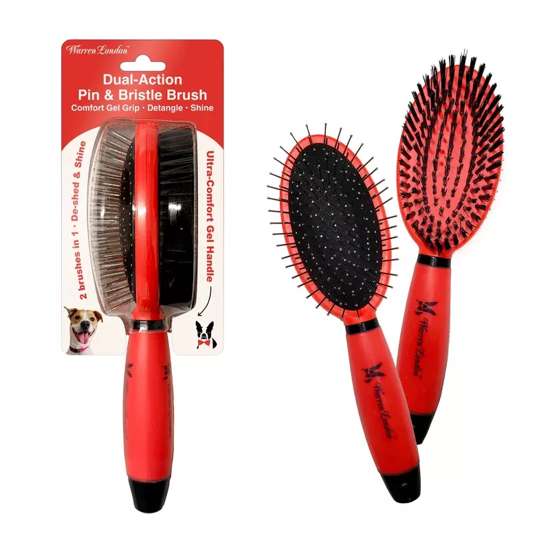 Warren London Dual-Action Pin & Bristle Brush