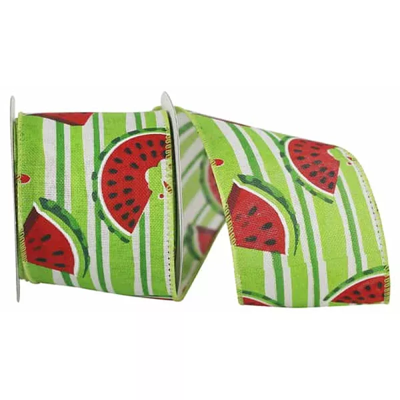 Watermelon Fresh Wired Edge- Multi 2.5 x 10Y
