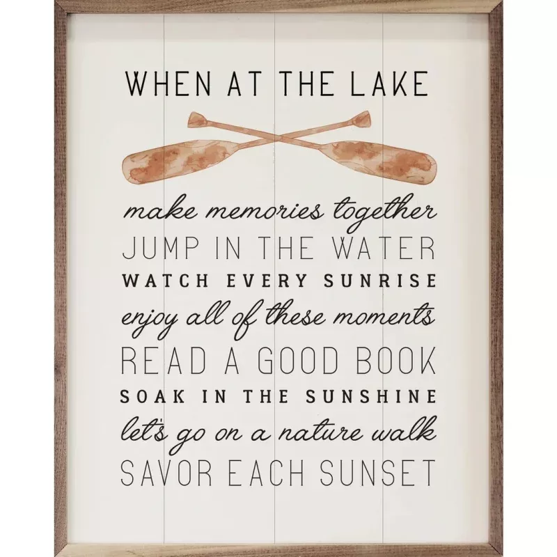 When At the Lake Oars White 08×10