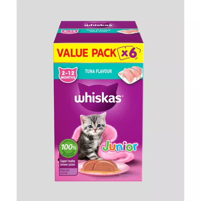 Whiskas Pouch Junior Tuna Value Pack 80g x 6