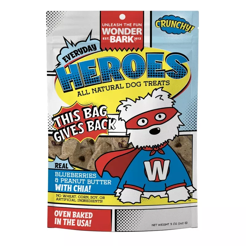 Wonder Bark Everyday Heroes – Blueberries + Peanut Butter 5oz.