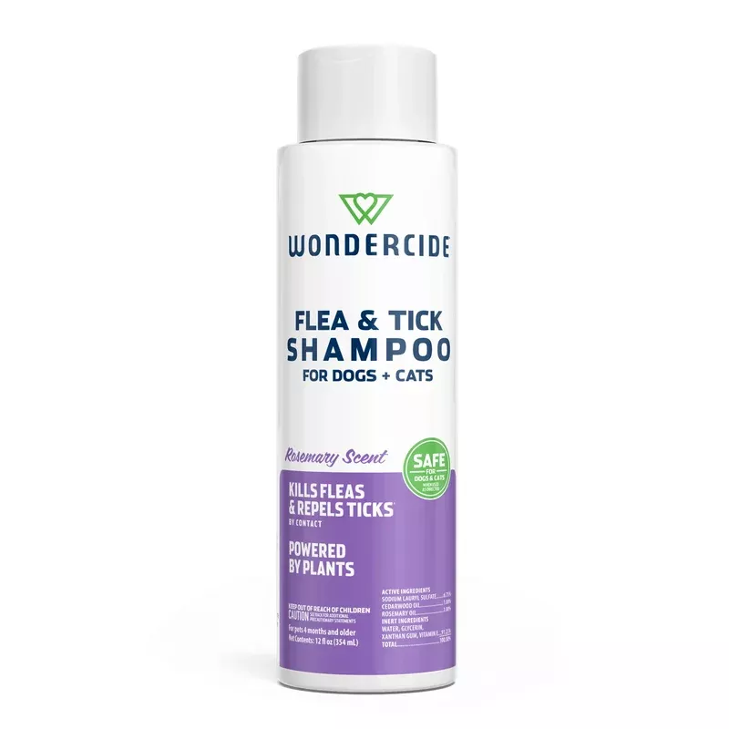Wondercide Flea & Tick Liquid Shampoo Dogs + Cats Rosemary 12oz
