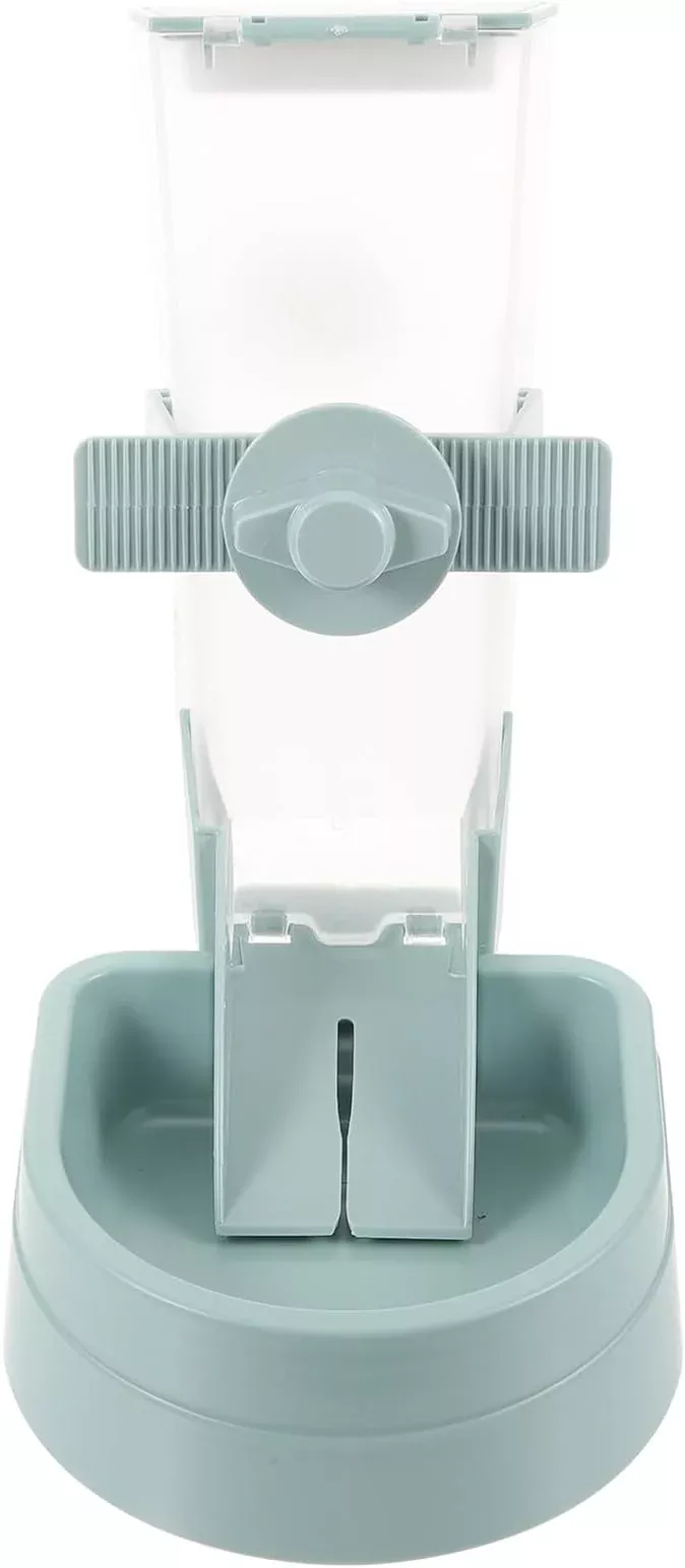 YARNOW 2l Automatic Hanging Dog Feeder Bowl Pet Food Dispenser for Crate Use in Blue, Puppy Feeding Station with Gravity-Feed Design for Small to Medium Dogs