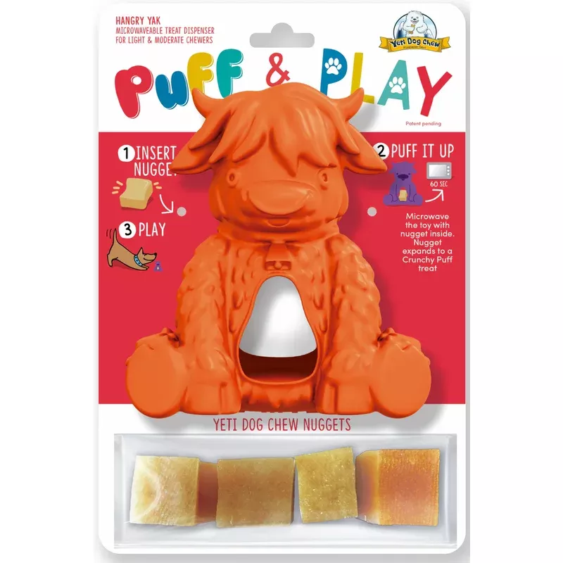 Yeti Dog Chew Puff & Play Hangry Yak Orange