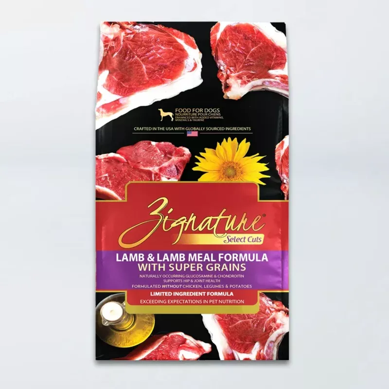 Zignature Select Cuts Dry Dog Food – Lamb – 25lb Bag