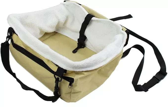 Zippered Storage Pocket Design Car Crate Bag Pet Cat Dogs Booster Seat (id: 6da 286 47c e58 3d8