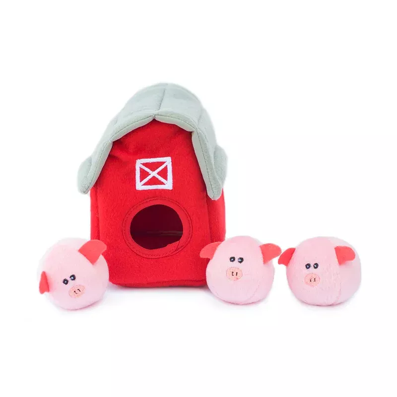 ZippyPaws Zippy Burrow Barn with Pig Bubble Babies