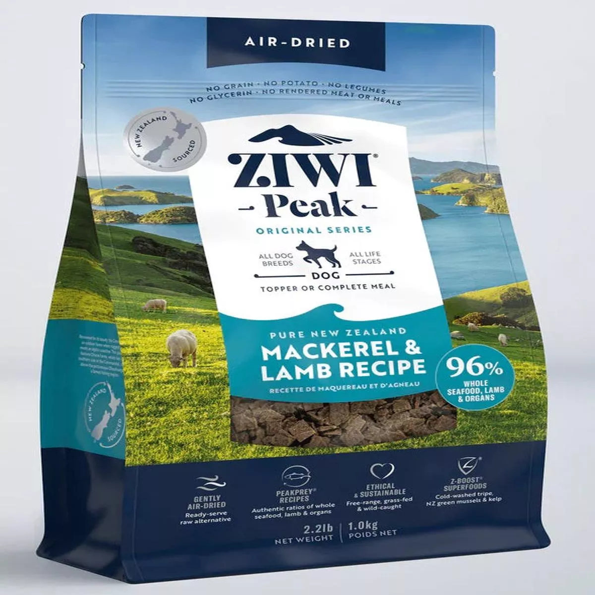 ZIWI PEAK DOG AIR DRIED ORIGINAL MACKEREL & LAMB
