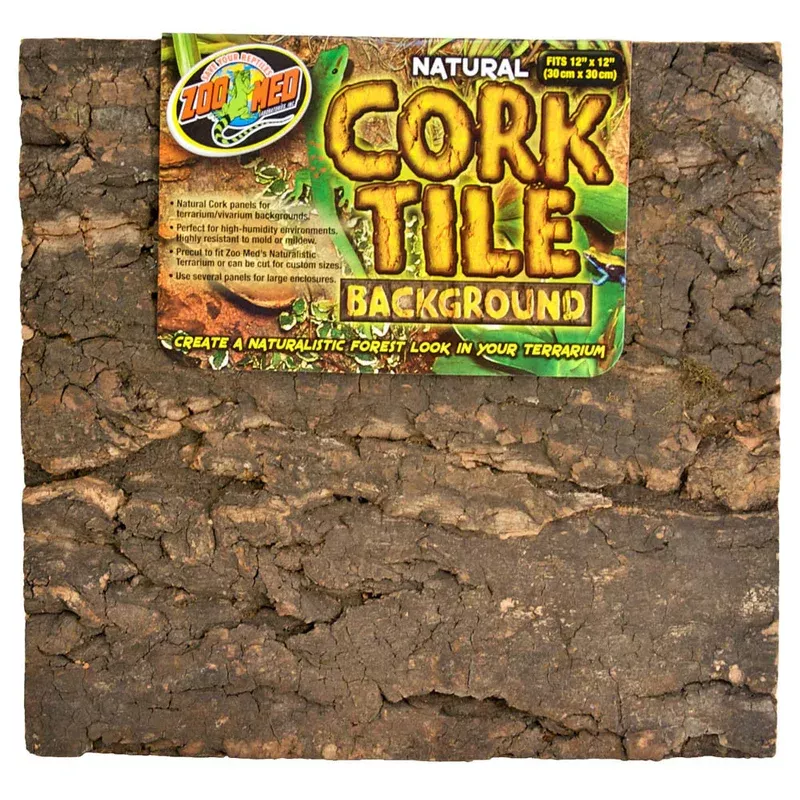 Zoo Med Natural Cork Tile Background Brown 12in X 12in SM
