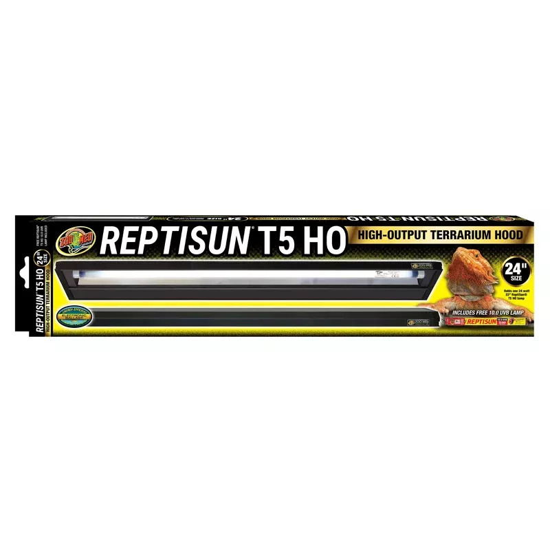 Zoo Med ReptiSun T5 HO Terrarium Hood w/ 10.0 Bulb 24 in